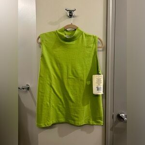 Deadstock Vintage Fruit Of The Loom Women’s Tank Top Green Turtleneck